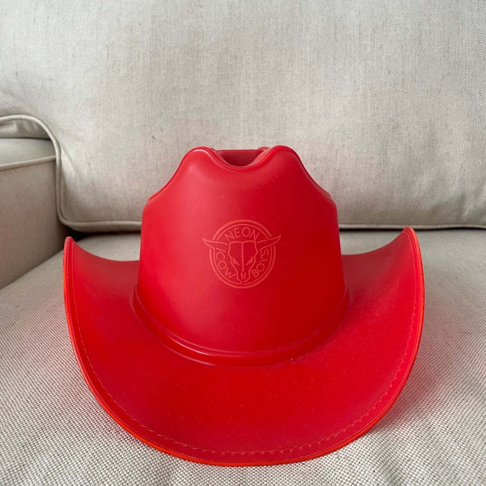 Red Neon Cowboys Light Up Hat